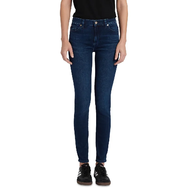Womens Skinny Jean Ankle Skinny Jeans Trendy Wide-Leg High-Waist Denim