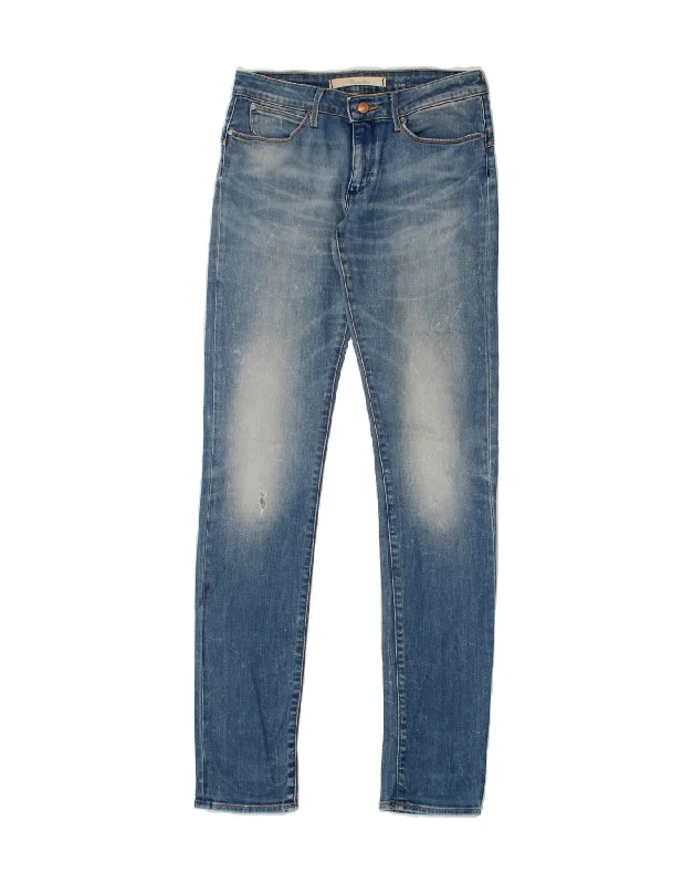 WRANGLER Womens Molly Skinny Jeans W29 L34 Blue Cotton Cozy Wide-Legged Jeans