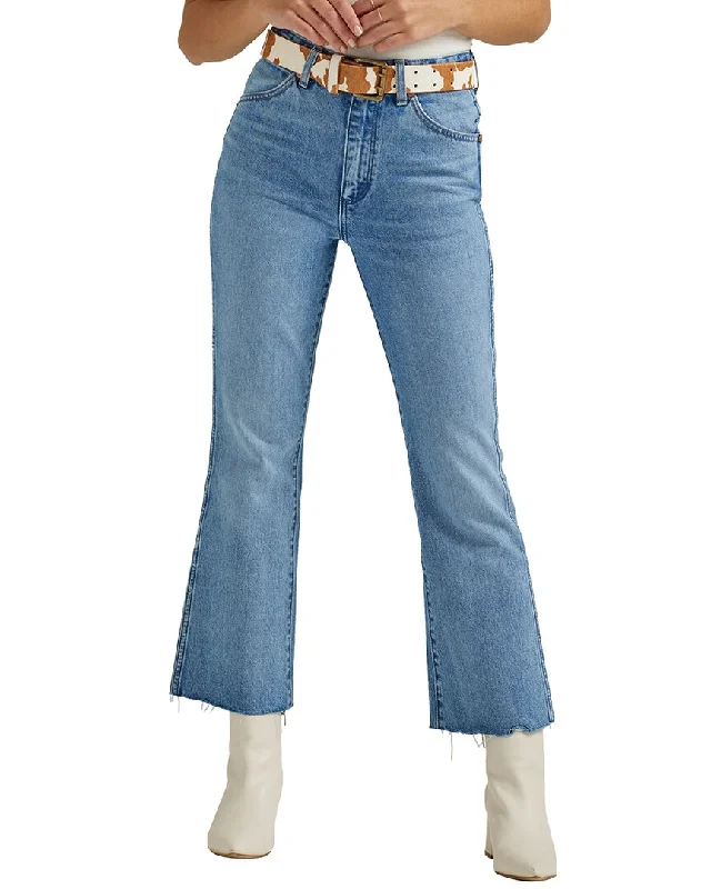 Wrangler Wrock In Control High Rise Kick Jean Chic Faded Blue Jeans