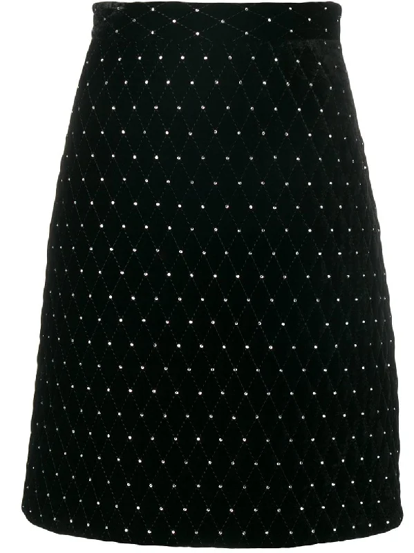 diamond quilted skirt midi skirt versatile
