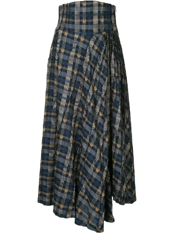 asymmetric plaid skirt boho skirt vibe