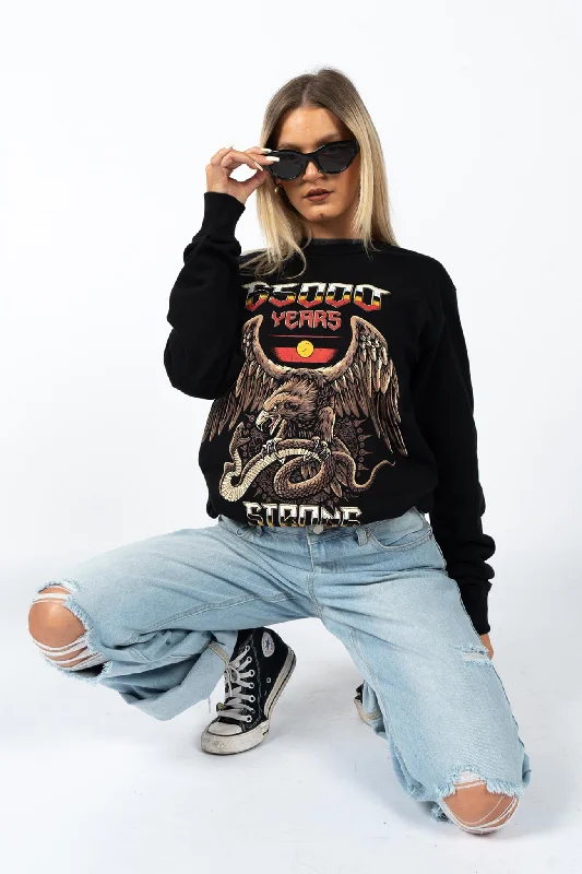 65,000 Years Strong Black Premium Cotton Crew Neck Unisex Sweater Sweater Knitwear Pullover 65,000 Years Strong Black Premium Cotton Crew Neck Unisex Sweater Sweater Knitwear Pullover
