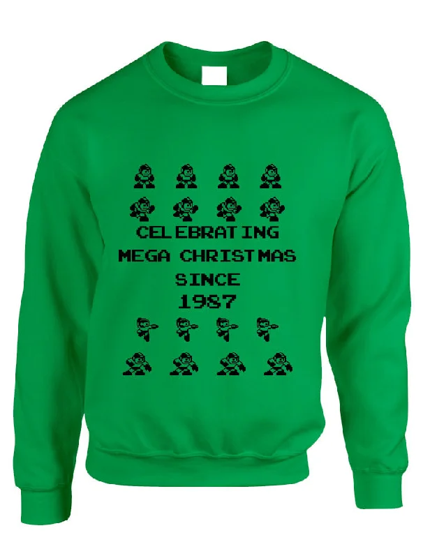 Adult Crewneck Celebrating Mega Christmas Ugly Sweater Gift Cable Knit Ribbed Knit Lace Knit