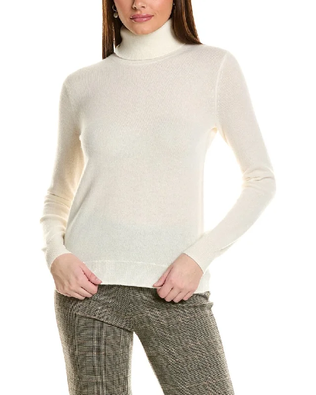 Amicale Cashmere Basic Turtleneck Cashmere Sweater Denim Fabric Leather Fabric Suede Fabric