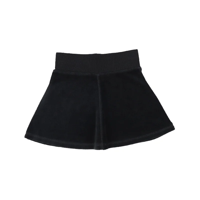 ANALOGIE BLACK VELOUR SKIRT wrap skirt elegant