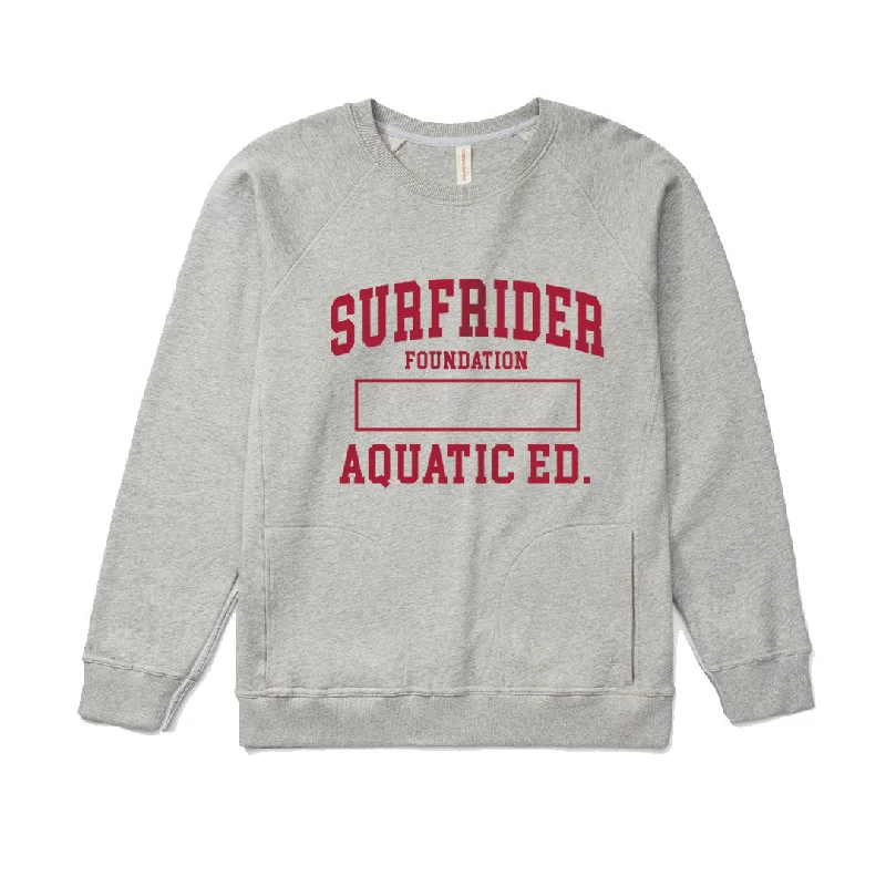Aquatic Ed. Pocket Crew Sweater Glossy Satin Silk