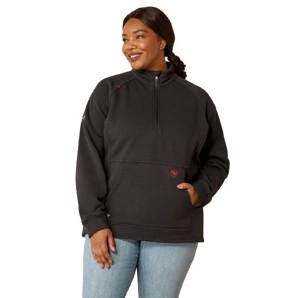 ARIAT WOMEN'S FR PRIMO FLEECE 2.0 1/4 ZIP SWEATER Toggled Drawstring Belted
