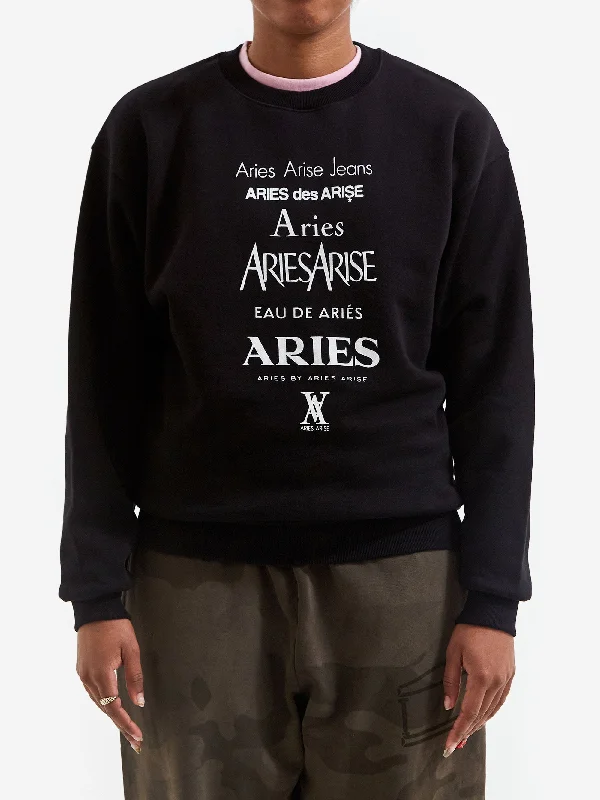 Aries Perfume Sweater - Black Spandex Rayon Corduroy