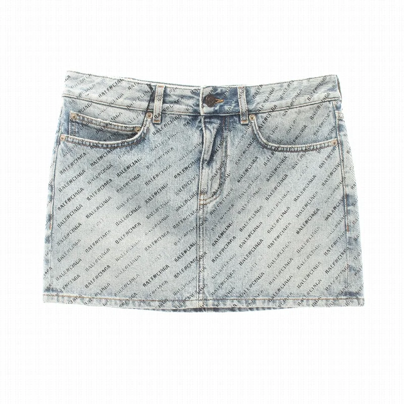 Balenciaga Cotton Skirt Blue corduroy skirt cozy