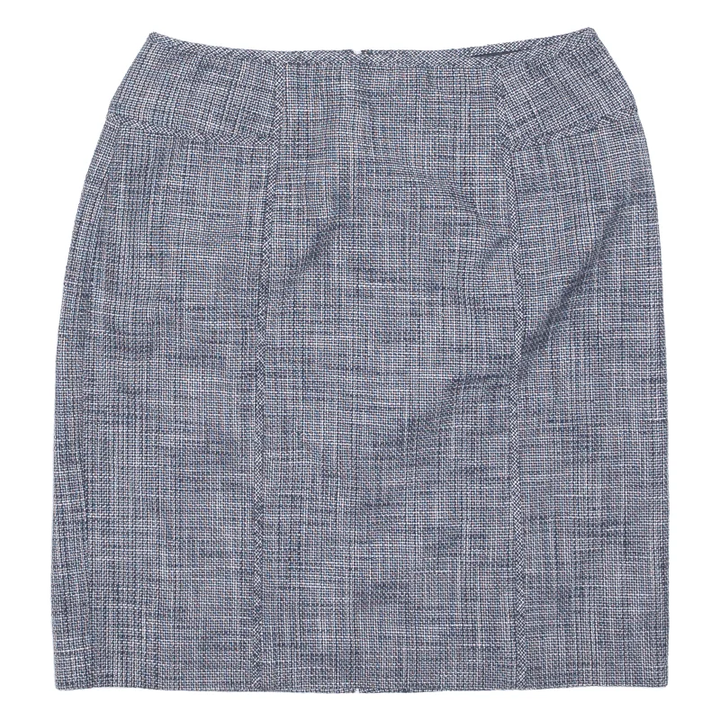 BANANA REPUBLIC Formal Short Pencil Skirt Blue Tweed Womens UK 12 cashmere skirt fine