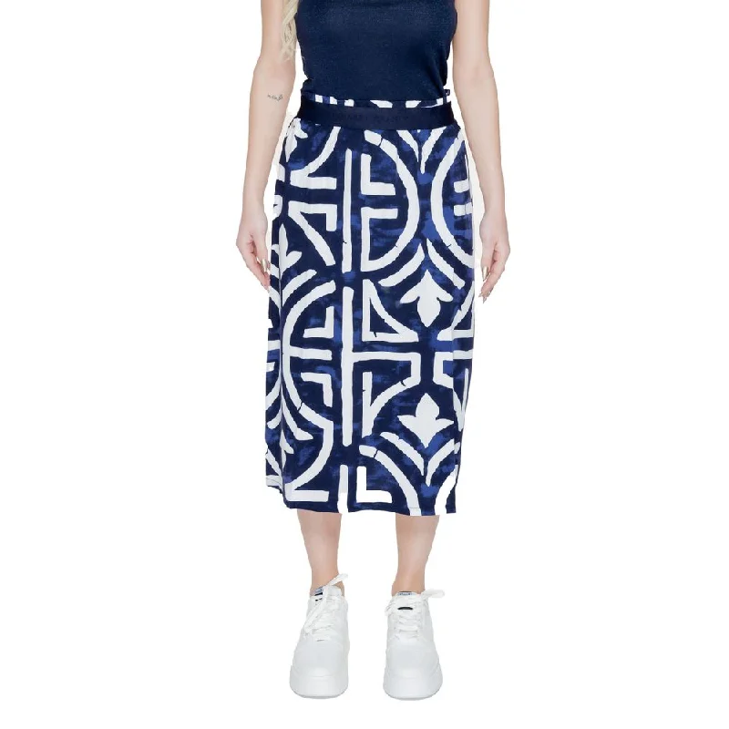 Street One Blue Viscose Skirt cashmere skirt fine