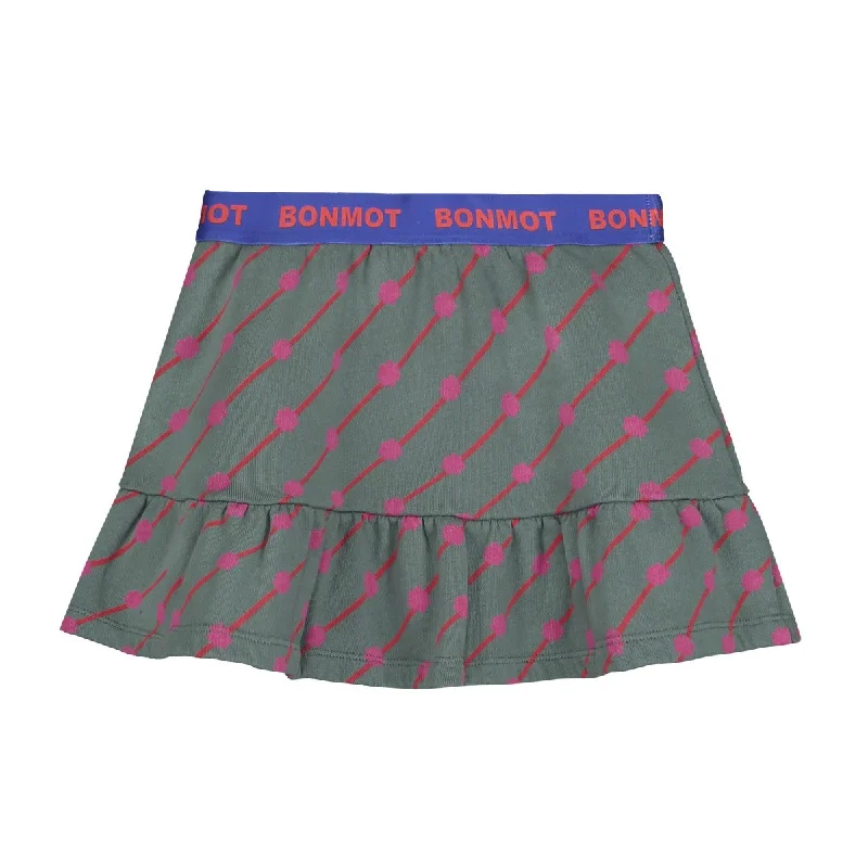 Bonmot Good Night Flowers Skirt wool skirt sturdy