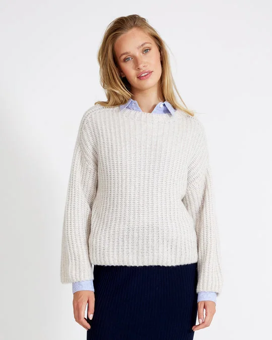 Holebrook Cajsa Sweater Sandshell Solid Print Embellished