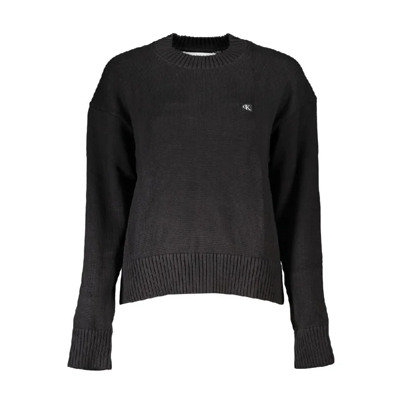 Calvin Klein Elegant Long Sleeve Crew Neck Women's Sweater Mesh Sweater Canvas Denim Calvin Klein Elegant Long Sleeve Crew Neck Women's Sweater Mesh Sweater Canvas Denim