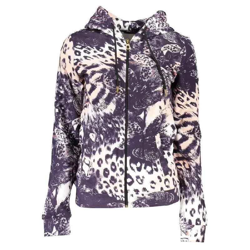 Cavalli Class  Cotton Women's Sweater Silk Blend Satin Velvet