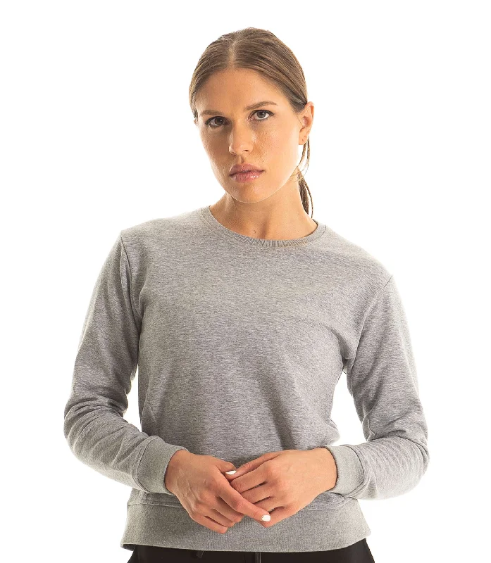 Composure Crew Sweater Solid Print Embellished
