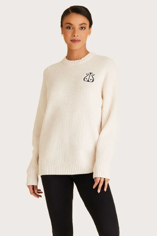 Crest Sweater Satin Blend Silk Blend Wool Blend