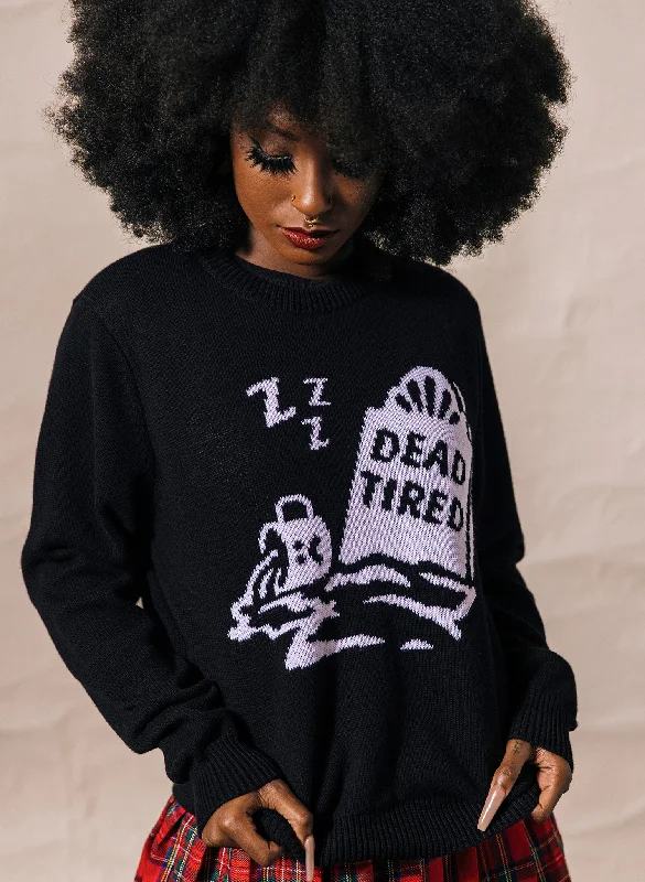 Dead Tired Sweater Welt Pockets Slit Pockets Flap Pockets