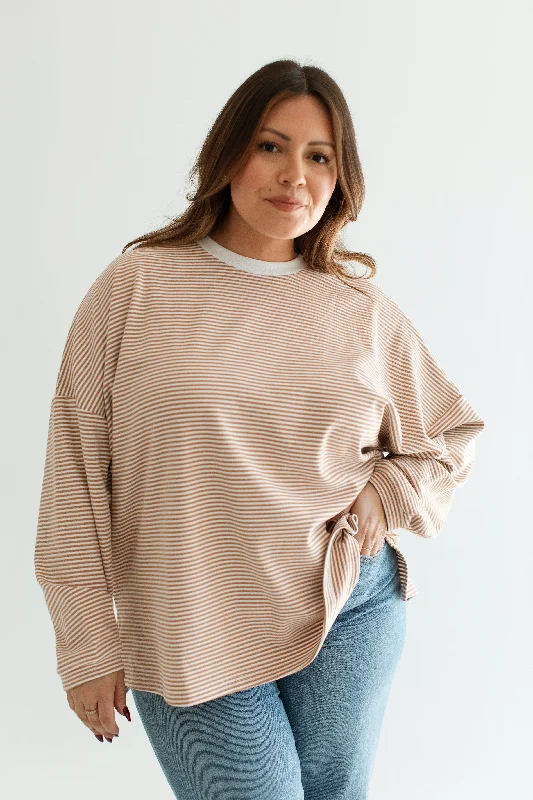 Dylan Pullover Sweater Ribbed Striped Patterned