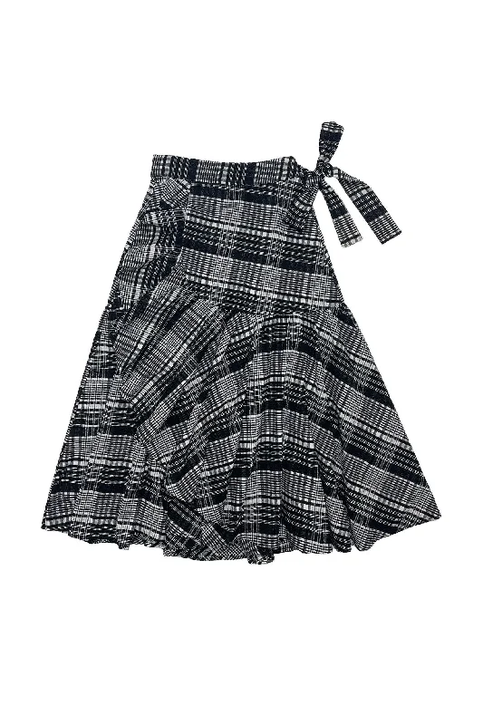 Elle Oh Elle Black Plaid Lillian Skirt tiered skirt playful