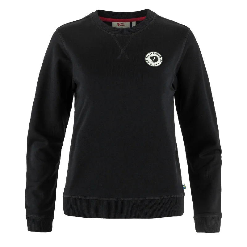 Fjallraven Womens 1960 Logo Badge Sweater Black Modern Contemporary Chic