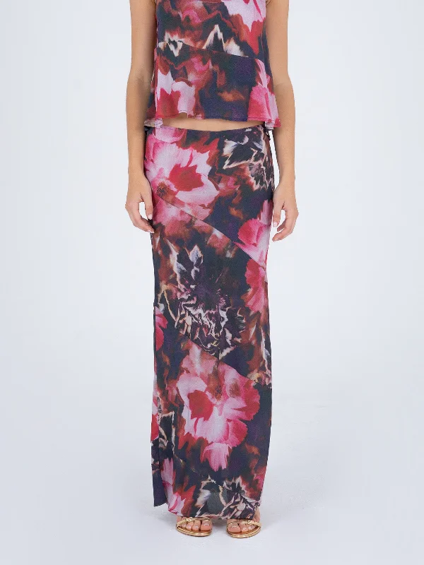 Flora peony skirt corduroy skirt cozy