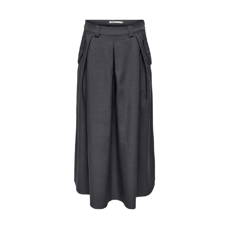 Only Gray Polyester Skirt denim skirt fashionable