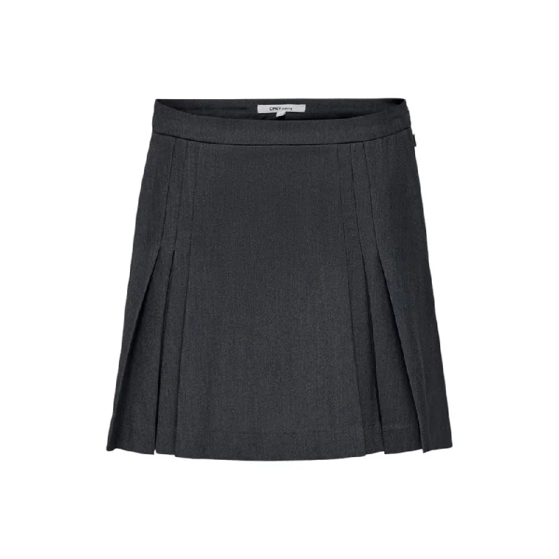 Only Gray Polyester Skirt relaxed fit skirt