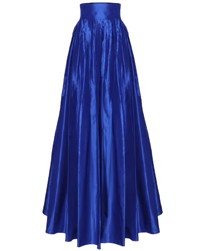 Cobalt Silk Taffeta Ball Skirt denim skirt classic