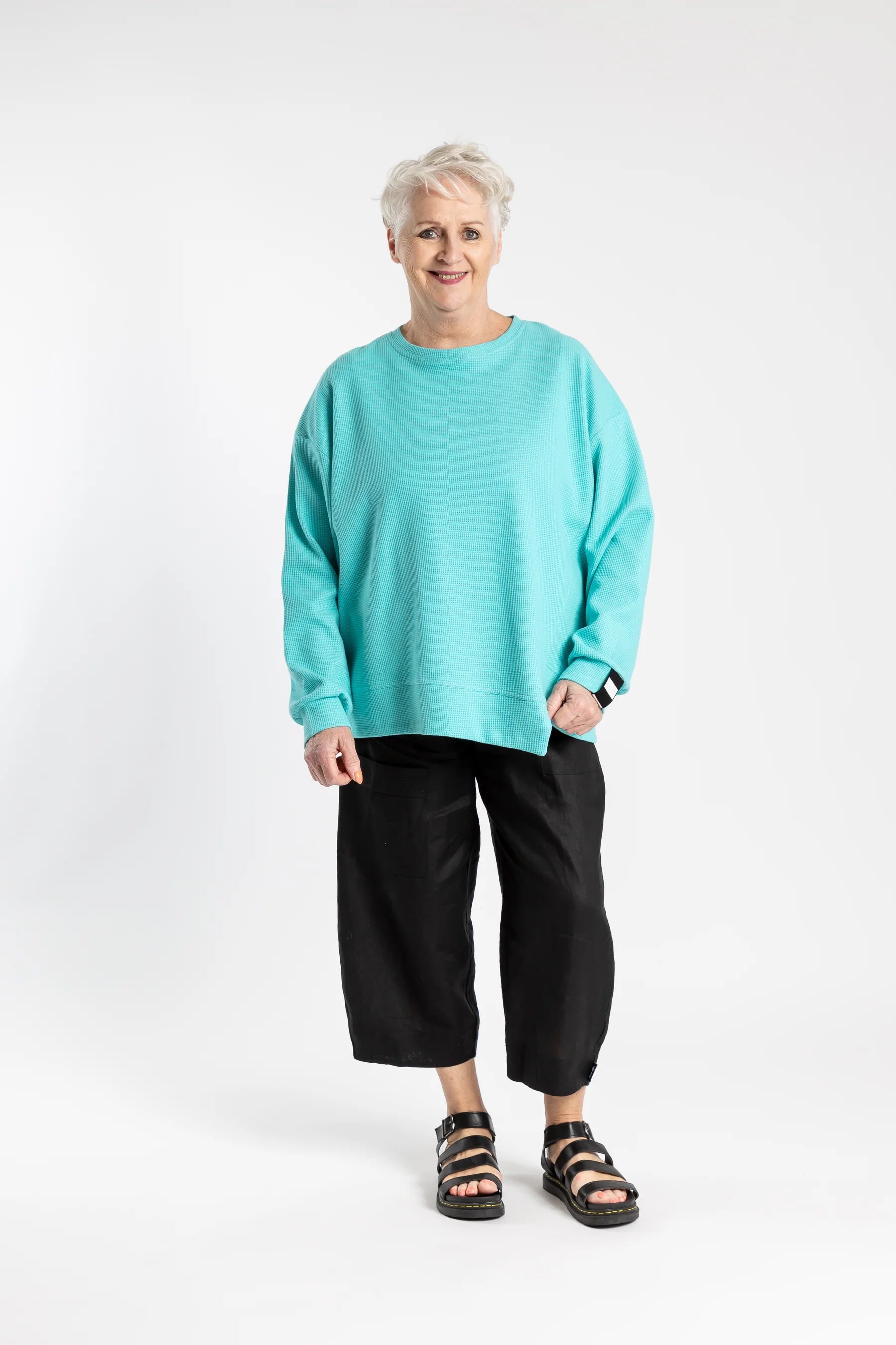 JELLICOE EFFORTLESS SWEATER - MINT Stretchy Elastic Breathable