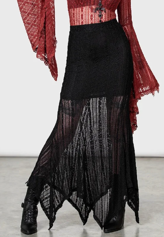 Killstar - Juliet's Betrayal - Maxi Skirt ribbed skirt waist