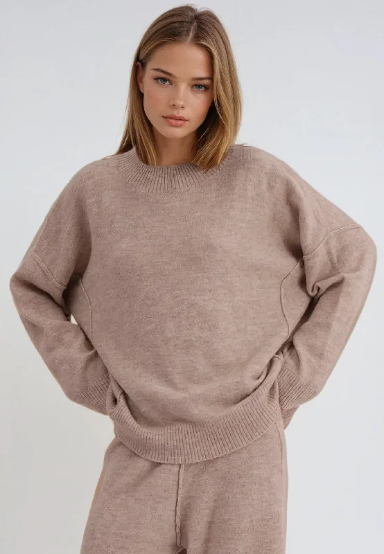 KNIT JUMPER BEIGE Modern Contemporary Chic