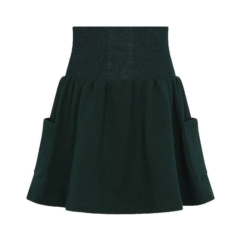 Little Parni Green Girls Pocket Skirt (K474) velvet skirt plush