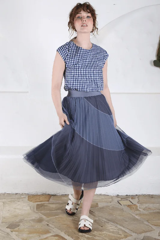 McQueen Tulle Skirt Cloud Grey modal blend skirt