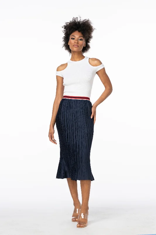 Montmartre Pleated Skirt cotton skirt soft