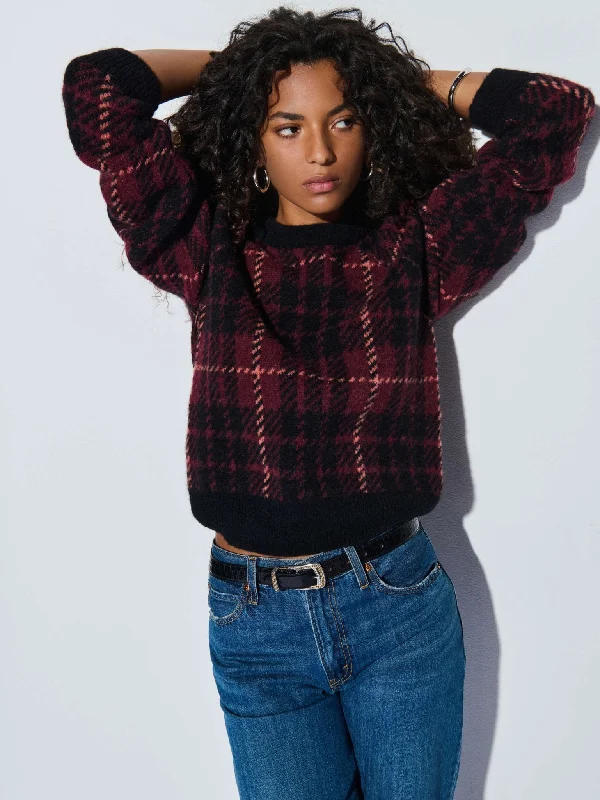 Nation Brice Sweater / Party Plaid Lace Blend Ribbed Blend Corduroy Blend