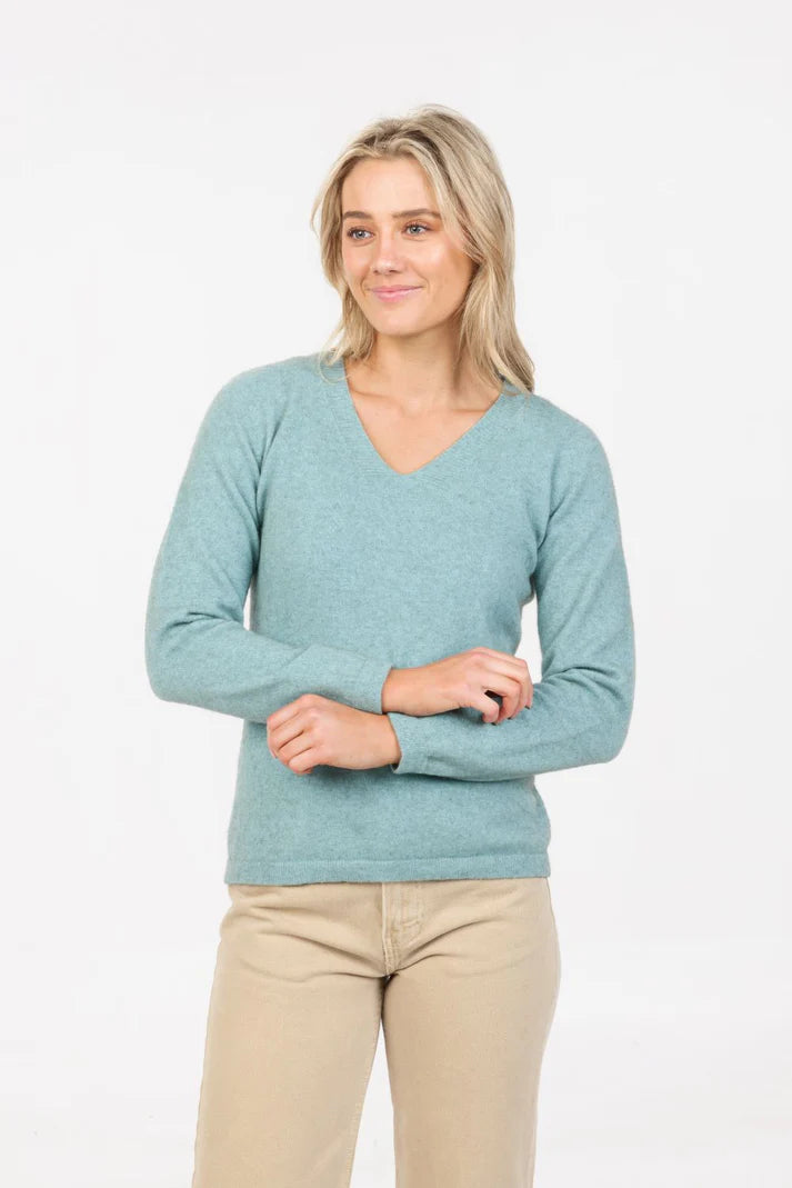 Native World V Neck Sweater Spandex Blend Rayon Blend Denim Blend
