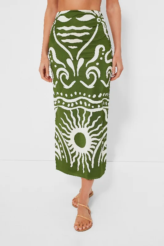Paradise Verde Adia Skirt chiffon skirt airy