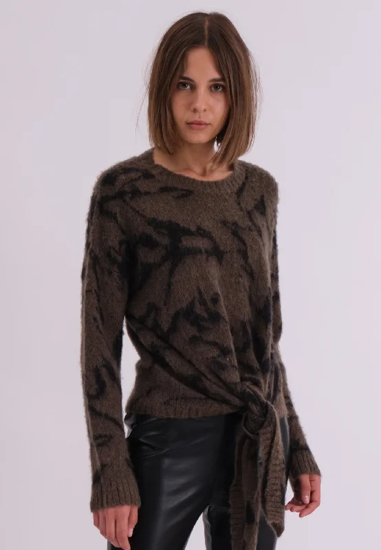 REVERSE JUMPER KHAKI & BLACK Tailored Straight A-Line