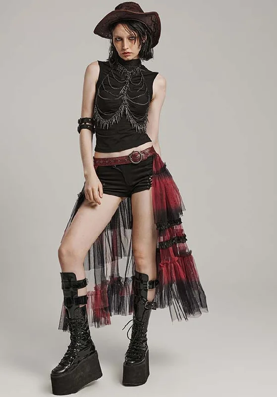 Siouxsie [Black/Red] | OVERSKIRT* leather skirt modern