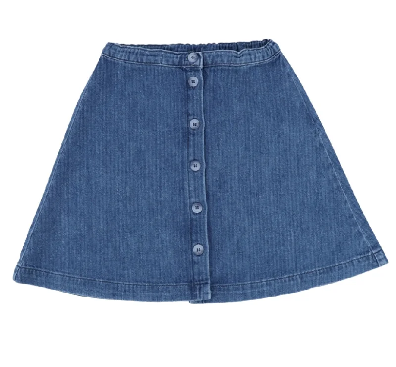 SOFT GALLERY DENIM BUTTON DOWN SKIRT cashmere skirt fine