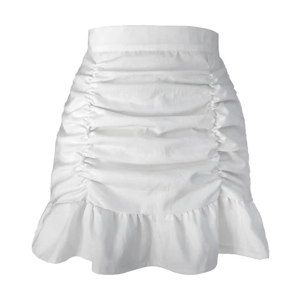 Soft Girl Ruffle Mini Skirt pencil skirt chic