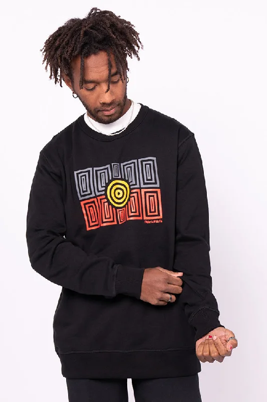 Strong Community Black Premium Cotton Crew Neck Unisex Sweater Wool Fabric Cashmere Fabric Tweed Fabric
