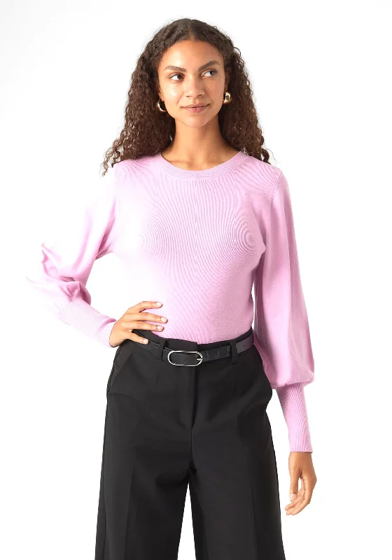 Vero Moda Holly Knit Sweater, Pastel Lavender Seamless Knitted Crochet
