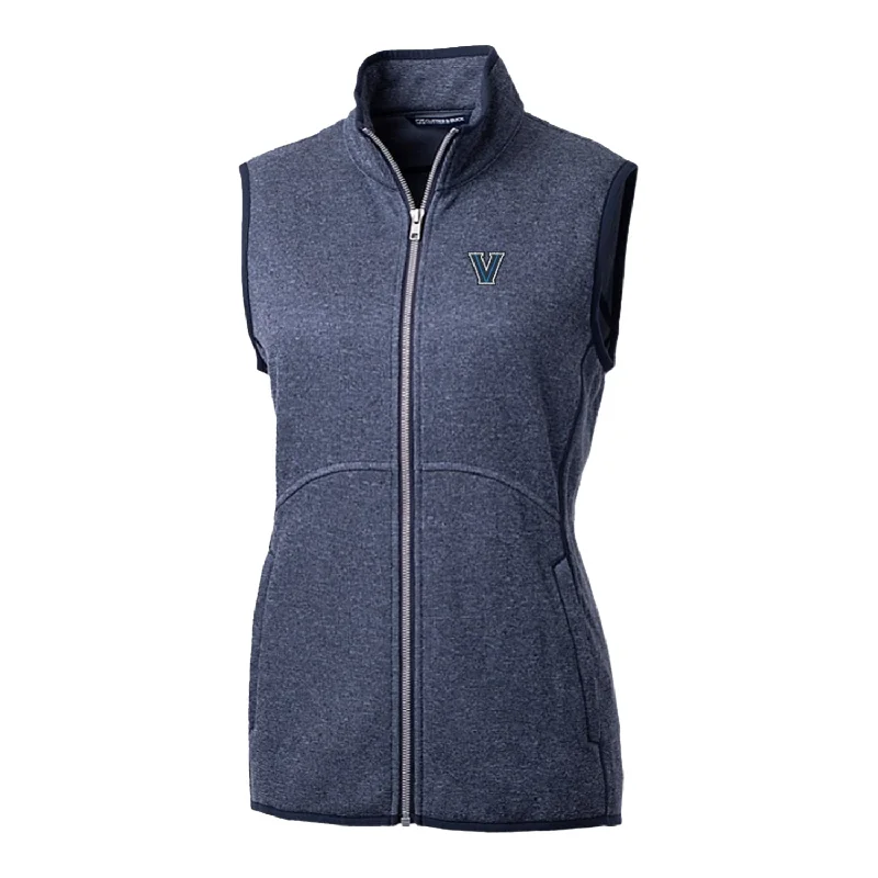 Ladies Villanova Wildcats Cutter & Buck Mainsail Sweater Knit Navy Full Zip Vest Elegant Classic Vintage Ladies Villanova Wildcats Cutter & Buck Mainsail Sweater Knit Navy Full Zip Vest Elegant Classic Vintage