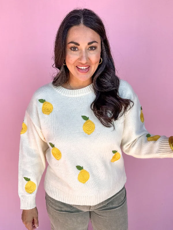 Lots of Lemons Sweater Neon Metallic Matte
