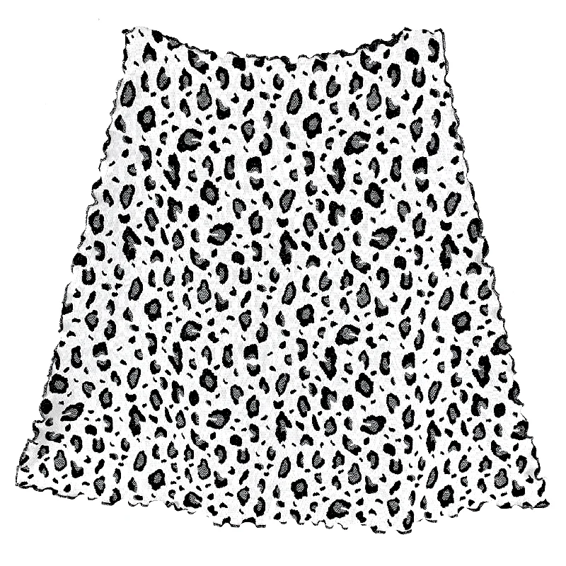 White Onca Jacquard Knit Bias Skirt high waist skirt