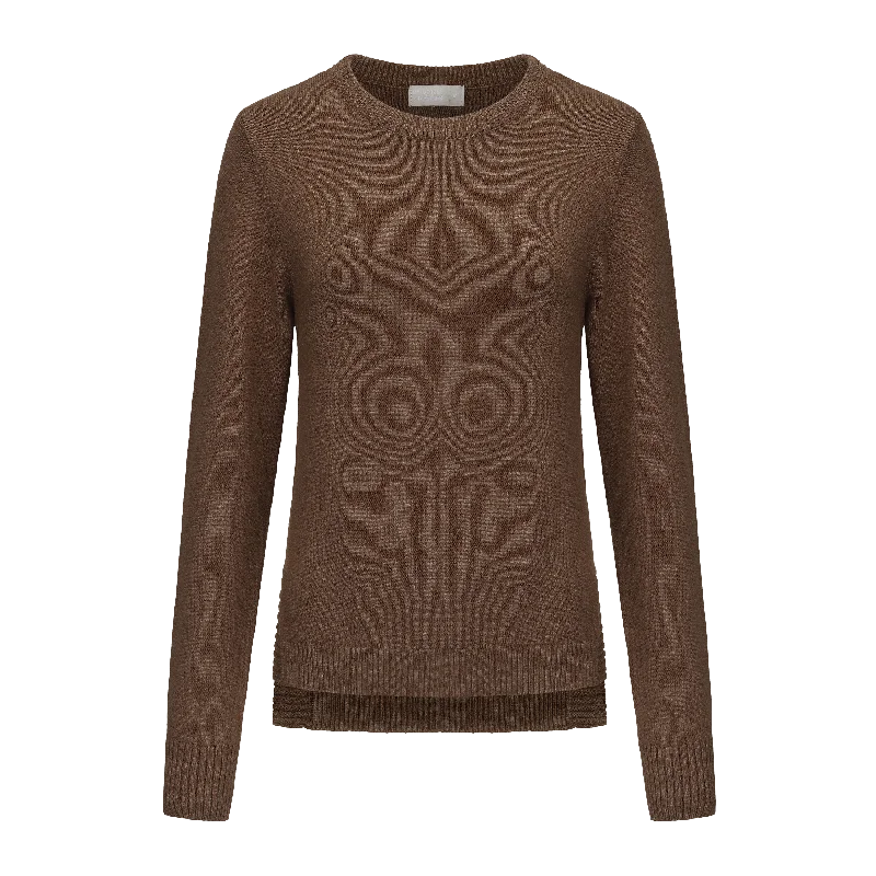 Women's Crew Neck Knitted Sweater Modern Contemporary Chic