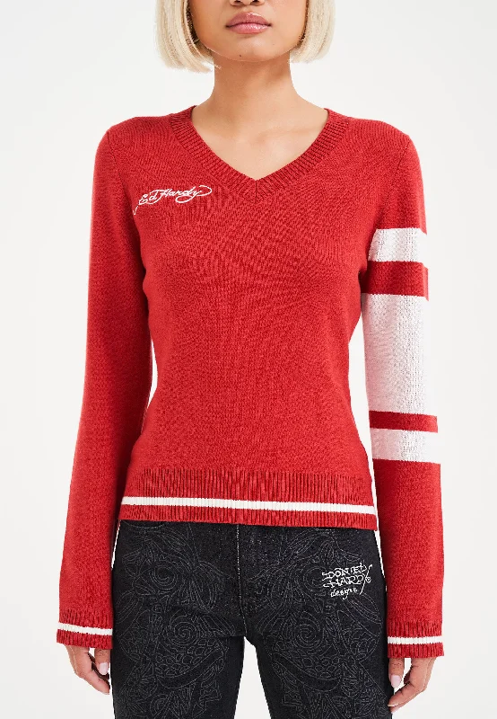 Womens Kills Slowly V Neck Jumper - Samba Zippered Front Buttoned Front Snap Front