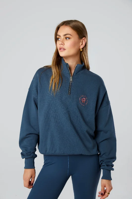 Women's Red Run Activewear Midnight Blue Core 1/4 Zip Jumper Stylish Fashionable Trendy Women's Red Run Activewear Midnight Blue Core 1/4 Zip Jumper Stylish Fashionable Trendy